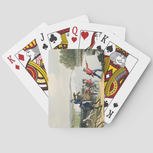 Striden av Waterloo avgjorde vid hertigen av Spelkort (Baksidan)