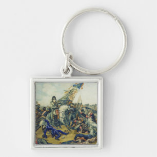 Striden av Waterloo i 1815, 1831 Fyrkantig Silverfärgad Nyckelring