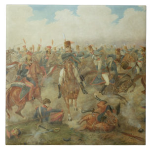 Striden av Waterloo, Juni 18th 1815 (w/c på pap Kakelplatta