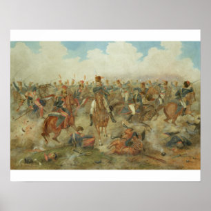 Striden av Waterloo, Juni 18th 1815 (w/c på pap Poster