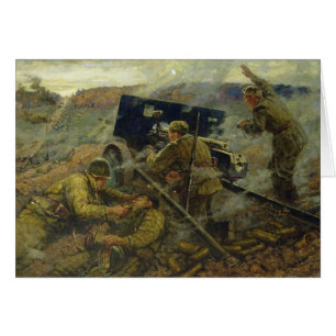Striden av Yelnya nära Moscow i 1941 Hälsningskort