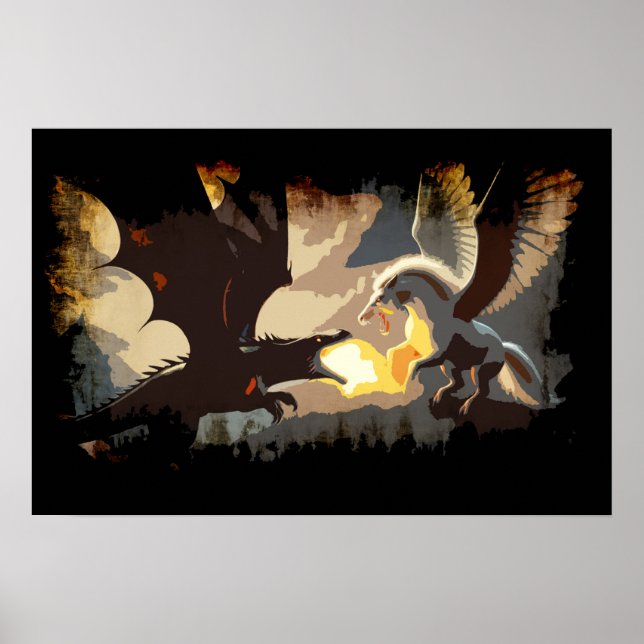 Striden Börjar - Drakar mot Pegasus Poster (Framsidan)