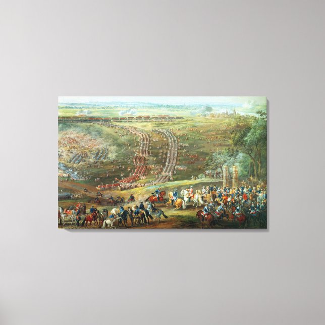 Striden i Fontenoy den 11 maj 1745 Canvastryck (Framsida)