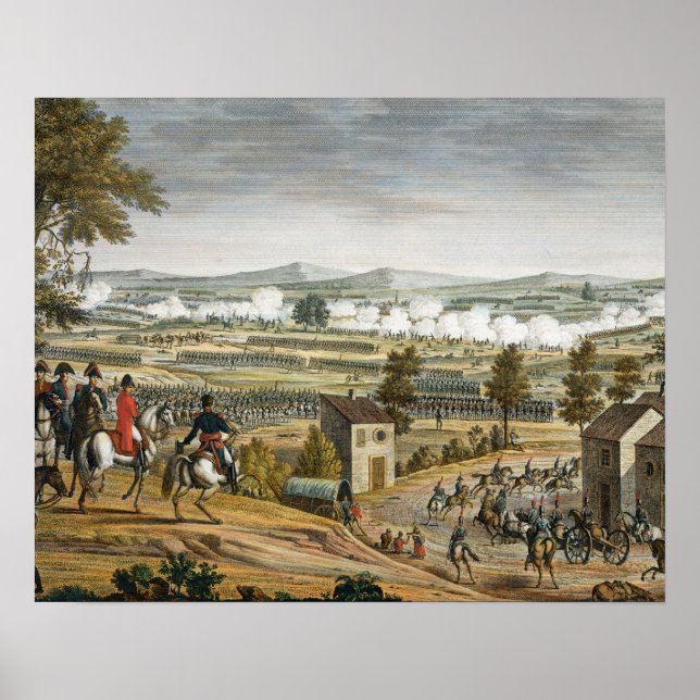 Striden i Lutzen den 2 maj 1813, graverad av Edme Poster (Framsidan)