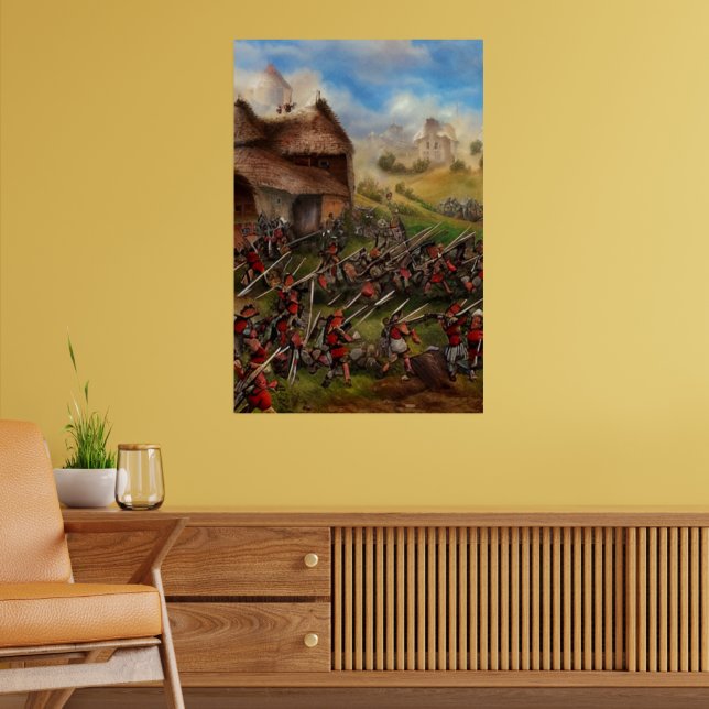 Striden i Village Digital Art Poster #01 (Vardagsrum 2)