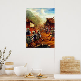 Striden i Village Digital Art Poster #02