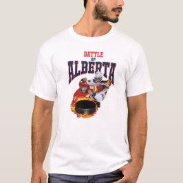Striden mellan Alberta Ice Hockey, slagstrid och i T Shirt