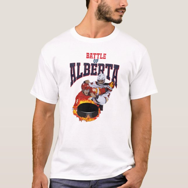 Striden mellan Alberta Ice Hockey, slagstrid och i T Shirt (Framsida)