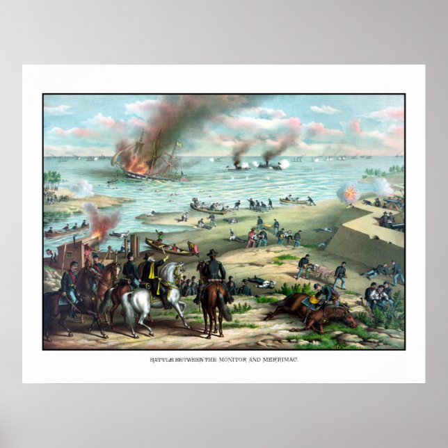 Striden mellan bildskärmen och Merrimac Poster (Framsidan)