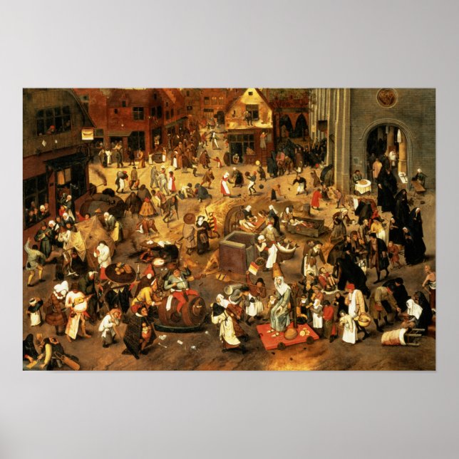 Striden mellan Carnival och Lent Poster (Framsidan)