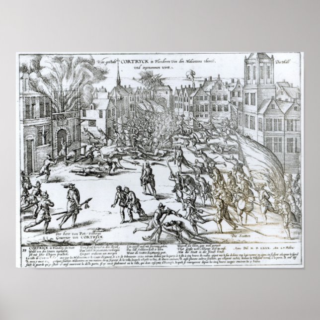 Striden mellan Courtrai Fransken Poster (Framsidan)