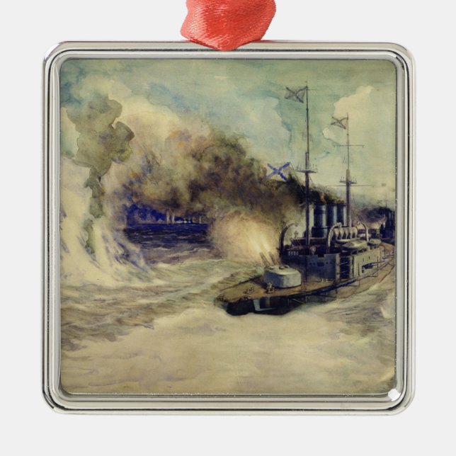 Striden mellan den Black Sea flottan och Julgransprydnad Metall (Framsidan)