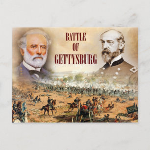 Striden mellan Gettysburg med Lee och Meade Vykort