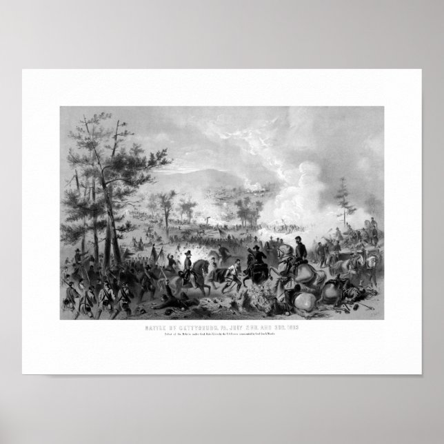 Striden mellan Gettysburg och Krig Poster (Framsidan)