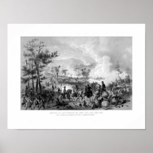 Striden mellan Gettysburg och Krig Poster