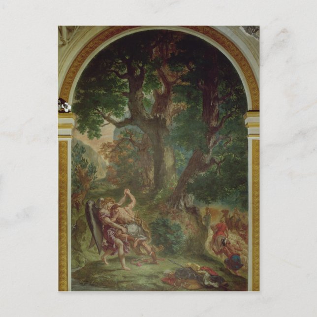 Striden mellan Jacob och ängeln, 1850-61 Vykort (Framsida)