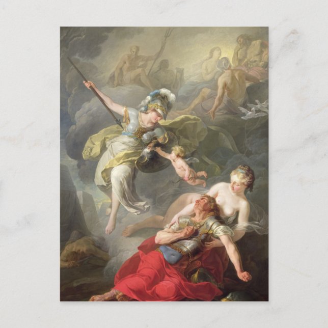 Striden mellan Minerva och Mars, 1771 Vykort (Framsida)