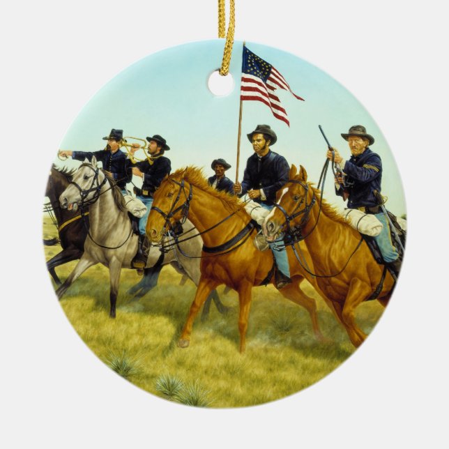 Striden mellan Prairie Hund Bäck och Ralph Heinz Julgransprydnad Keramik (Framsidan)