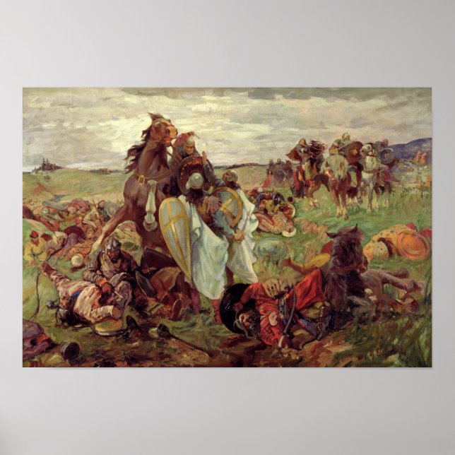 Striden mellan ryssar och Tatars 1916 Poster (Framsidan)