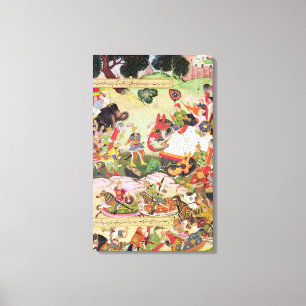 Striden mellan styrkorna Persia och Turan Canvastryck