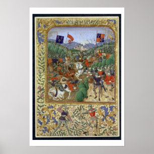 Striden mot Agincourt, 25 oktober 1415 (w/c på pap Poster