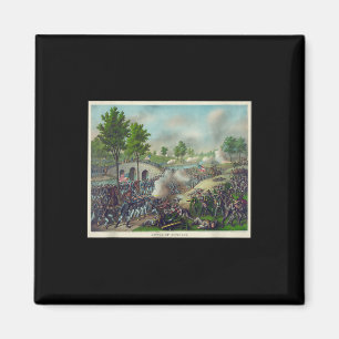 Striden mot antietam Painting Civil Krig Magnet