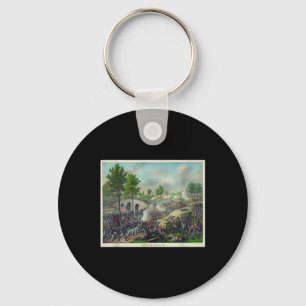 Striden mot antietam Painting Civil Krig Nyckelring