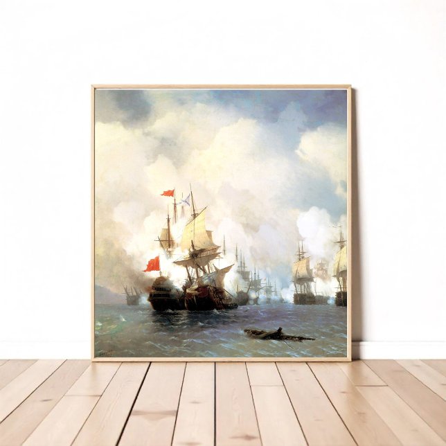 Striden mot Chios, Ivan Aivazovsky Poster (Skapare uppladdad)