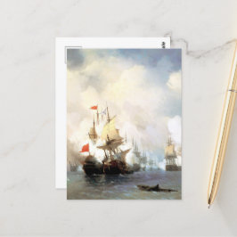 Striden mot Chios, Ivan Aivazovsky Vykort