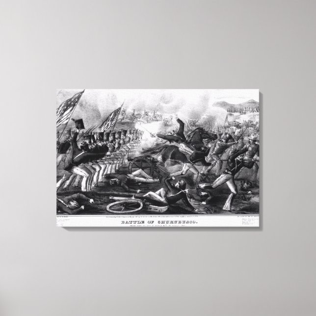 Striden mot Churubusco Canvastryck (Framsida)