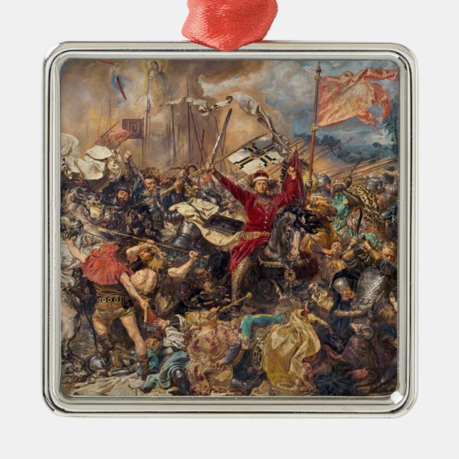 Striden mot Grunwald (medeltida militärscenen) (Kr Julgransprydnad Metall (Framsidan)