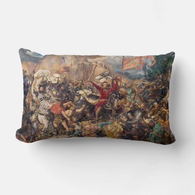 Striden mot Grunwald (medeltida militärscenen) (Kr Lumbarkudde (Framsida)