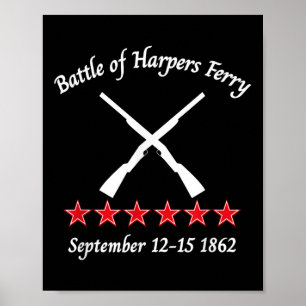 Striden mot Harpers Ferry Civil Battles Krig Reen Poster