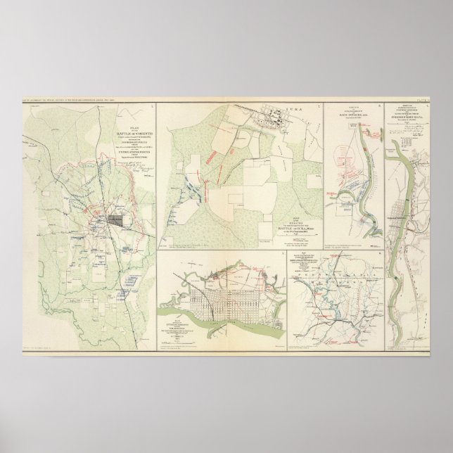 Striden mot Korint Iuka Bayou Fourche Poster (Framsidan)