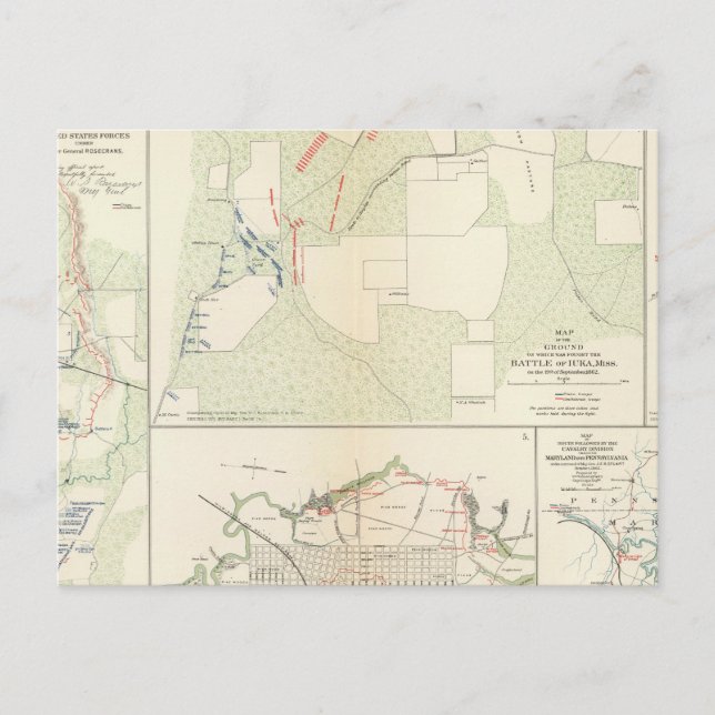 Striden mot Korint Iuka Bayou Fourche Vykort (Framsida)