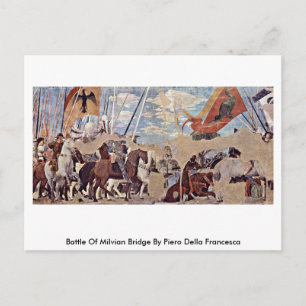 Striden mot Milvian Bridge av Piero Della Francesc Vykort
