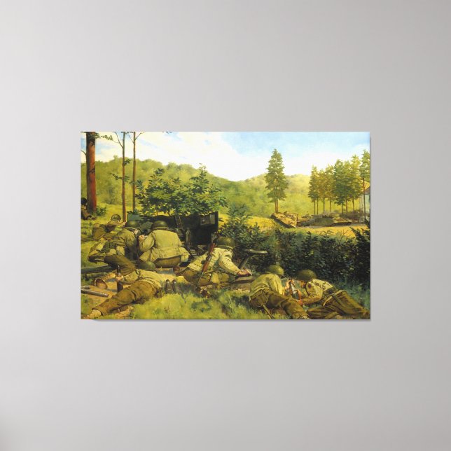 Striden mot Mortain av Keith Rocco Canvastryck (Framsida)