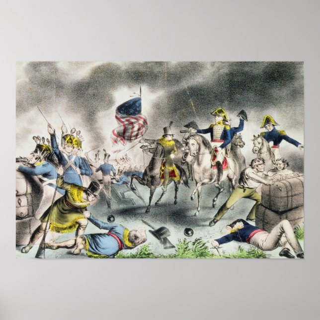 Striden mot New Orleans, pub.Nathaniel Currier Poster (Framsidan)