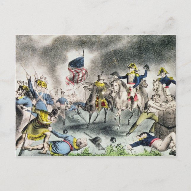 Striden mot New Orleans, pub.Nathaniel Currier Vykort (Framsida)