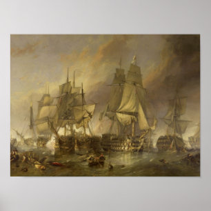 Striden mot Trafalgar Poster W C Stanfield 1836