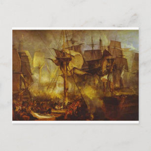 Striden mot Trafalgar, som den såg från Mizen Vykort