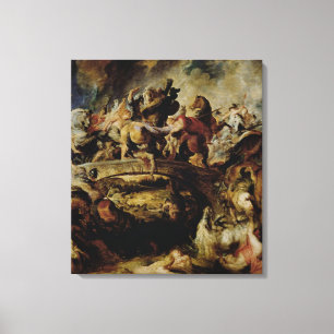 Striden om Amazons och Greeks , c.1617 Canvastryck