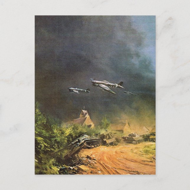 Striden om befrielsen av Frankrike Vykort (Framsida)