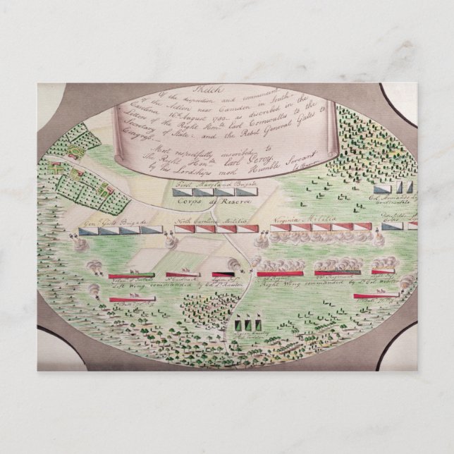 Striden om Camden, 1780 Vykort (Framsida)