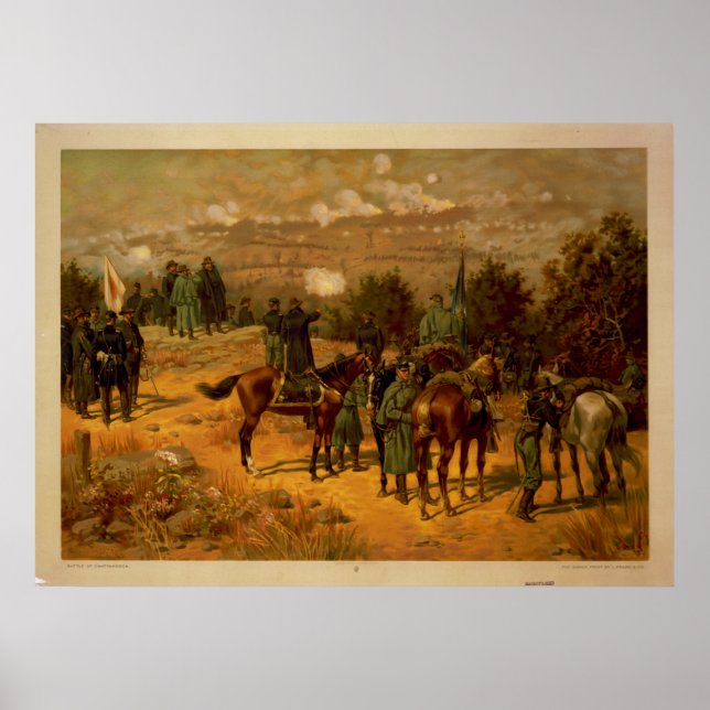 Striden om Chattanooga av Thure de Thulstrup Poster (Framsidan)