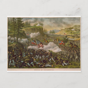 Striden om Chickamauga, publicerad omkring 1890 Vykort