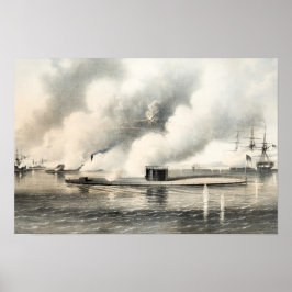Striden om Hampton Roads - Monitor and Merrimack - Poster