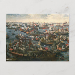 Striden om Lepanto 1571 Vykort