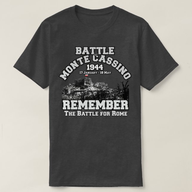 Striden om Monte Cassino 1944 T Shirt (Design framsida)