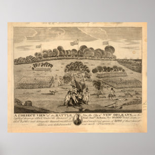 Striden om New Orleans (skapat 1815-1820) Poster
